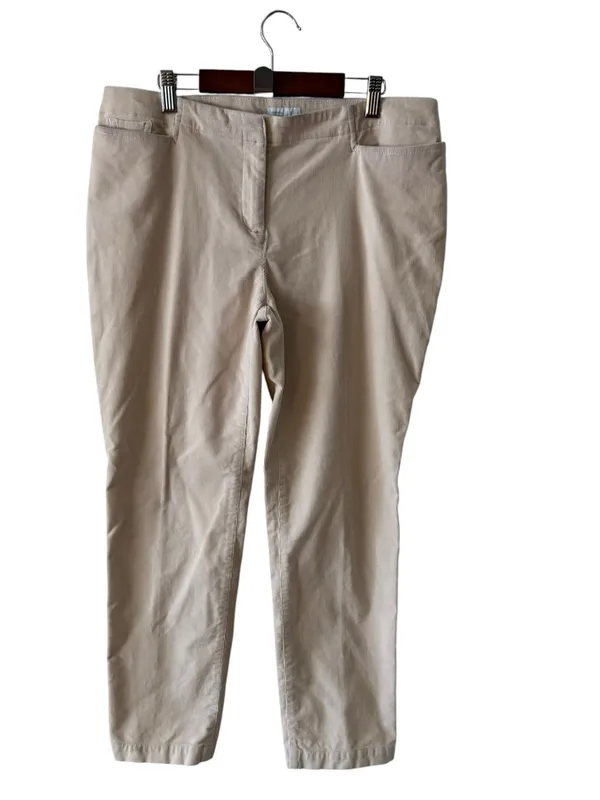 J Jill Corduroy Straight Leg Pants Cream Size 10 Petite - Image 9