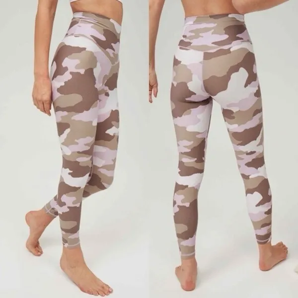 Aerie Real Me Buttery Soft Hi‎ Rise 7/8 Purple Camo Leggings - Image 6