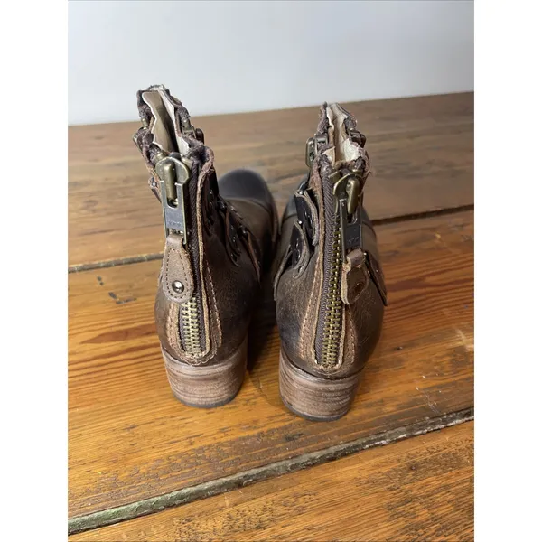 Freebird Brown Leather Grecko Ankle Boot‎ Sz 10 - Image 5