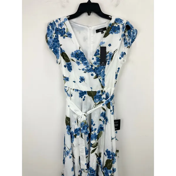 Lulus French Countryside White Floral Print High Low Dress Cocktail Small NWT - Image 6