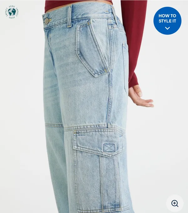 Aeropostale Baggy Cargo Jeans - Image 3