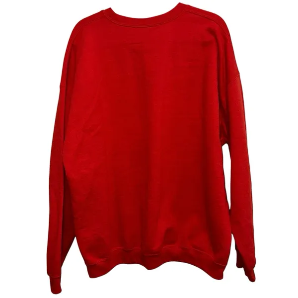 Red Graphic Sweatshirt 2X Oversized‎ Crewneck Outdoors Explorer Pullover - Image 2