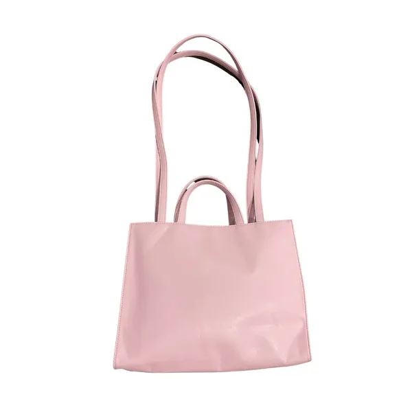 Telfar Shopping Bag Bubblegum Pink Tote Handbag Vegan Leather Crossbody Laptop - Image 2