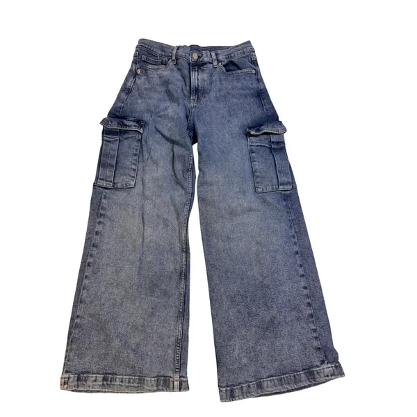 2 Gap High Rise Stride Wide-Leg Jeans 29/8P Cargo & Light Wash Petite - Image 3