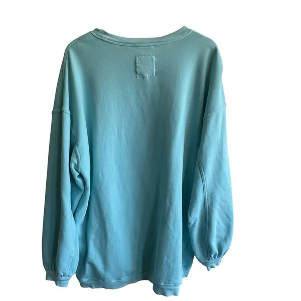 Aerie Go-To Sweatshirt Sz M Crewneck Blue Oversized Slouchy - Image 2