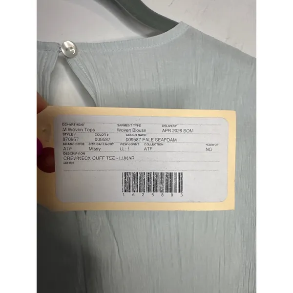 Ann Taylor Pale Seafoam Green Crewneck Cuff Tee Small Casual Top Blouse NEW - Image 7