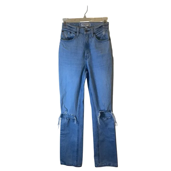 Abercrombie Curve Love 90s Straight Jeans Womens 23 Ultra‎ High Rise - Image 10