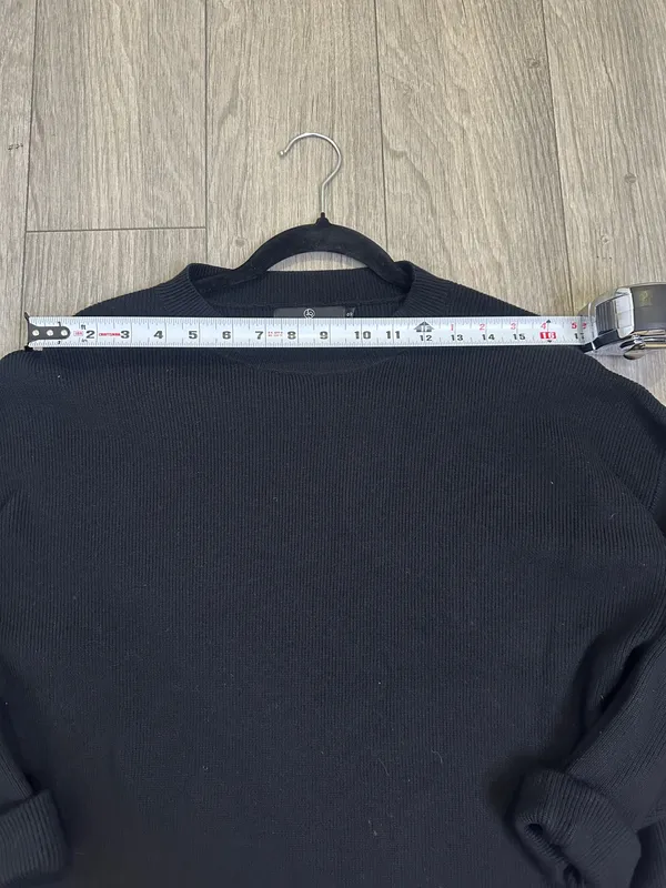 Black Thick Knit Sweater Minimal Chic Size Small by Illusory - Image 7