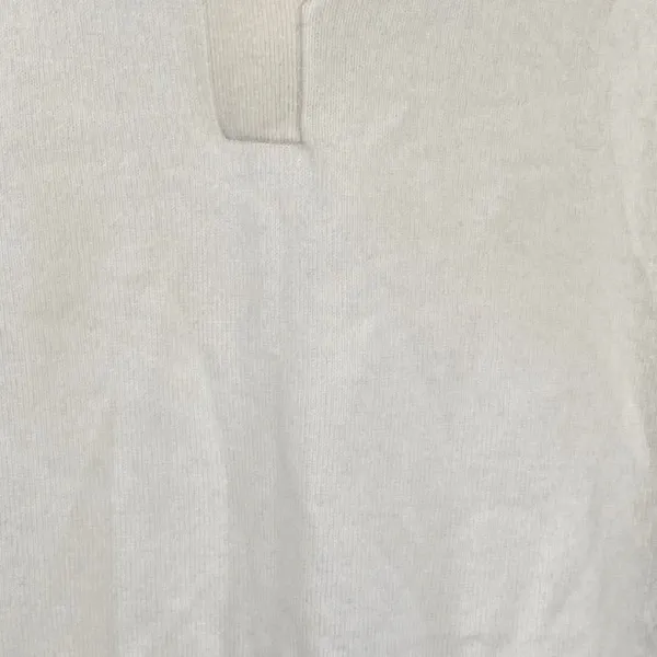 Quince Ivory 100% Mongolian Cashmere Polo V-Neck Sweater Women Large NWT Preppy - Image 3