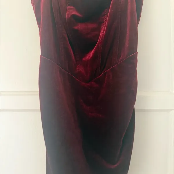 Valentine Cider Deep Red Velvet Woman’s Dress - Image 6