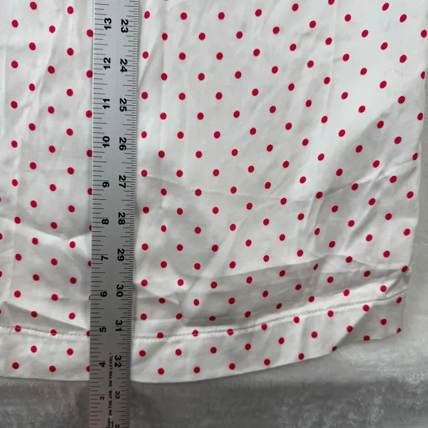 Mohito Women Polka Dot Off Shoulder Ruffle‎ Midi Dress White Red Size 32 NWT - Image 7