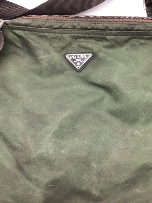 Authentic Vintage Prada Green Nylon Shoulder Bag | Serial 31 | As-Is - Image 6