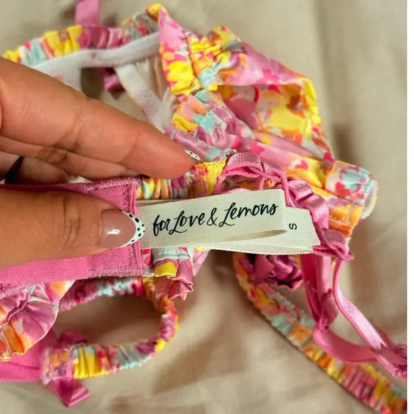 FOR‎ LOVE & LEMONS Victorias Secret PASTEL PUNCH BRALETTE BRA Small DD Ruffle - Image 3