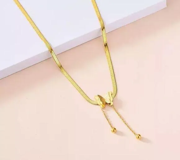 Women Stainless Steel Butterfly Necklace - Image 4