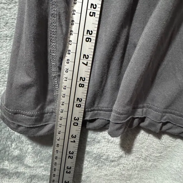 POL Tank Top Charcoal Grey V-Neck Pleated Shoulder Hem Size Large - Image 9
