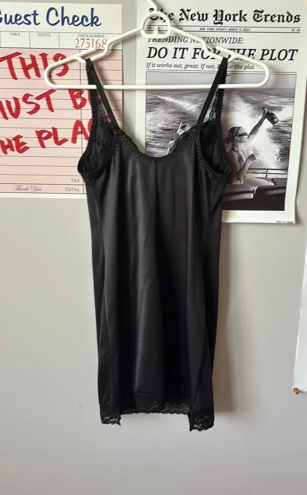 Black Slip Dress Size M - Image 2