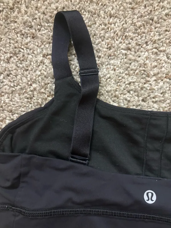 Lululemon adjustable strap black sports bra - Image 2
