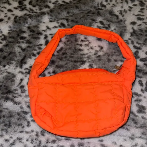 Unbranded Quilted puffer purse Orange - Image 7