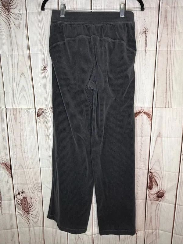 Lululemon Scuba Mid Rise Wide Leg Pant Velvet Cord Black - Image 3