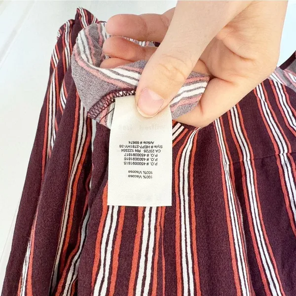 New. Wilfred Free Aritzia Stripe Shannon Wrap Blouse - Image 8