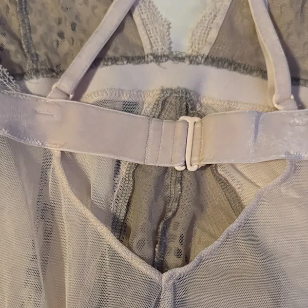 Victorias Secret Lace Animal Print Bodysuit in Light Pink - Image 7