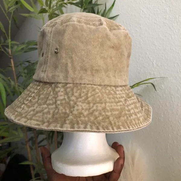 Unisex Cream brown khaki fisherman bucket hat #streetwear - Image 2