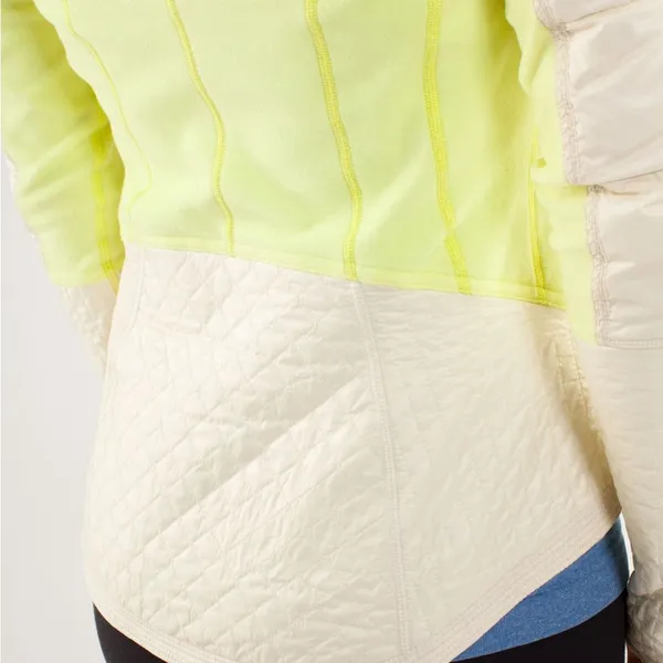 Lululemon Yellow Cream Down Ski Jacket Sz 6 Hooded Water Resistant Luxe Warm - Image 8