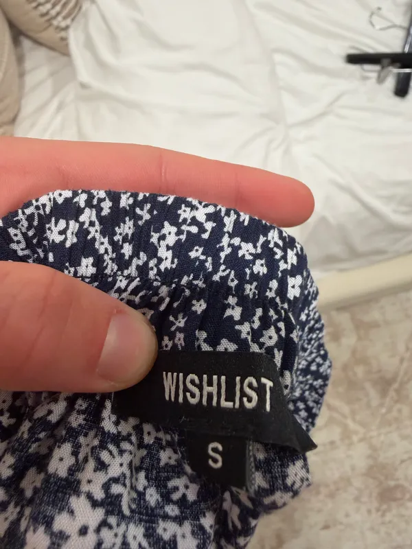 Navy Blue Floral Skirt - Image 3