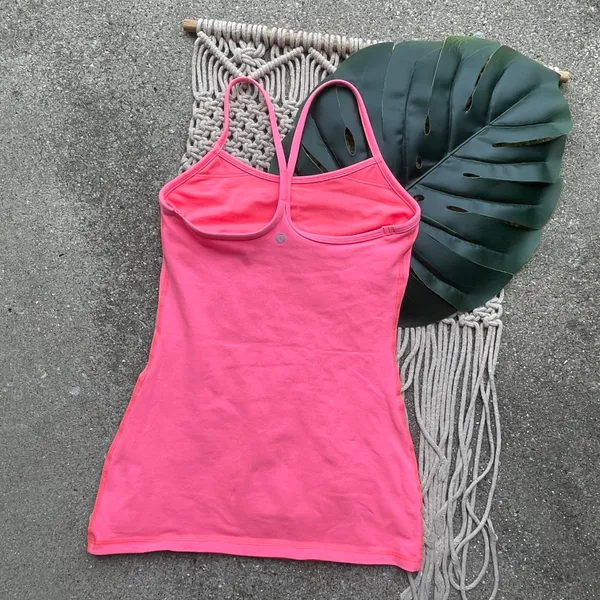 Lululemon Pink Power Y Tank Top Size 4 - Image 4