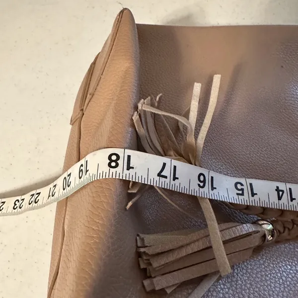 Taupe Faux leather tote - Image 6
