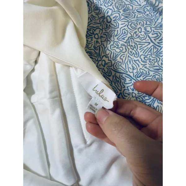 NWOT Lulus Size Medium Loving Fate White Bow Square Neck Backless Maxi Dress - Image 7