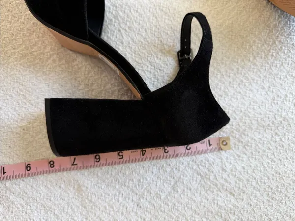 Clarks Sheer 100 Strap Pump Mary Jane Platform Shoes 10 Black Suede NEW - Image 3