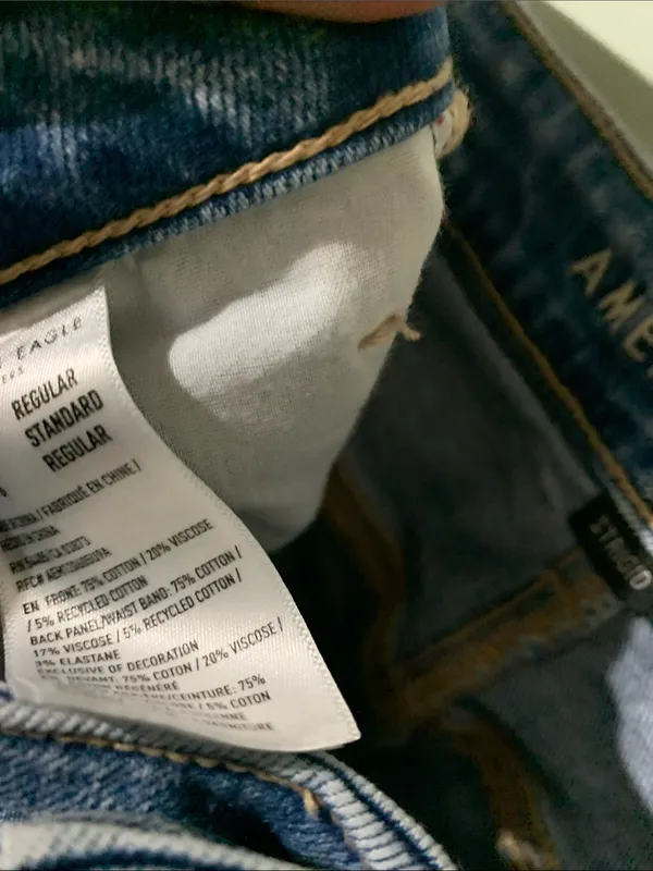 American Eagle Outfitters Light Blue Distressed Boyfriend Jeans - Image 5