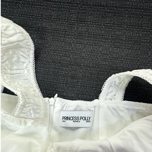 Princess Polly Faubert Mini Dress White - Image 3