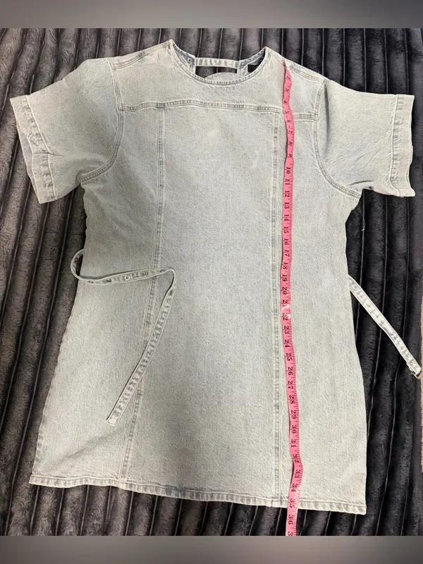 Habitual Light Blue Denim Mini Skirt with Slim Belt - Image 9