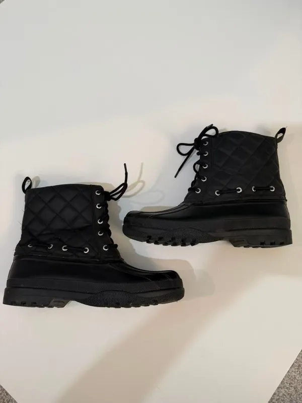 Sperry Women's Black Quilted Waterproof Duck Rain/Snow Boots - Image 2