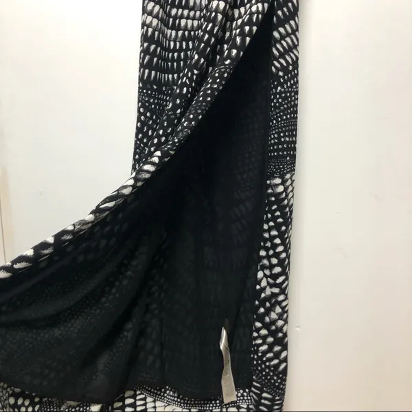 Roberto Cavalli Black & White Halter Maxi Dress with Slit - Image 6