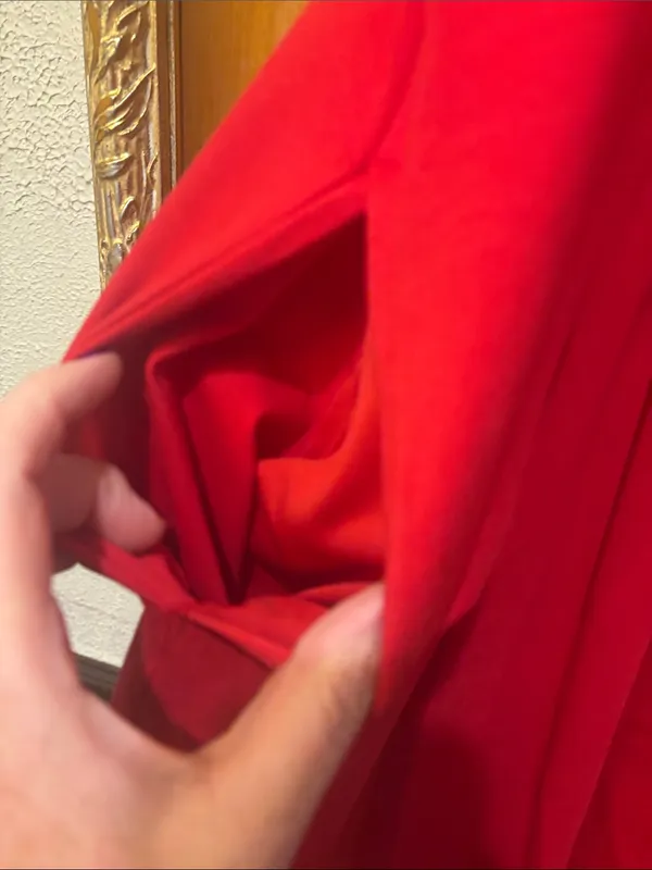 NWT Loft Red Tie Front Swing Dress - Size L - Image 3