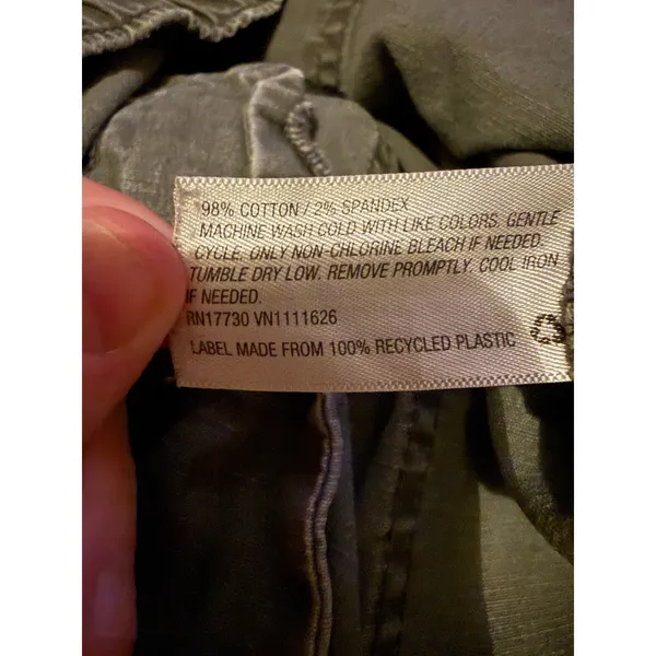 Ava & Viv Utility Ankle Pants Womens 18W Olive‎ Green High Rise Elastic Waist - Image 5