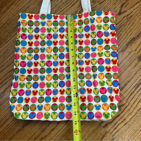 Disney Mickey Mouse Multicolor Rainbow Canvas Tote Bag - Image 10