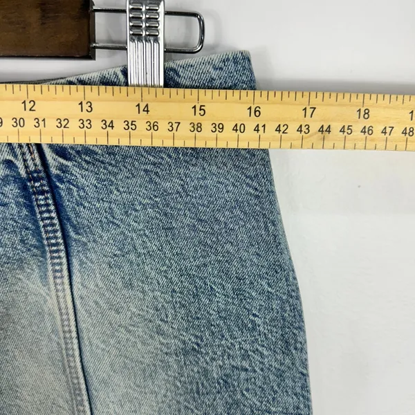 HM Divided 6 Blue Denim Mini Skirt Y2K‎ 90s Grunge Indie Sleaze Streetwear - Image 4