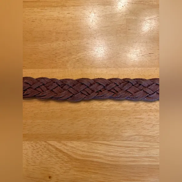 Women's Braided Leather Belt - Brown Unisex 38 inch full boho coastal cowgirl - Image 12