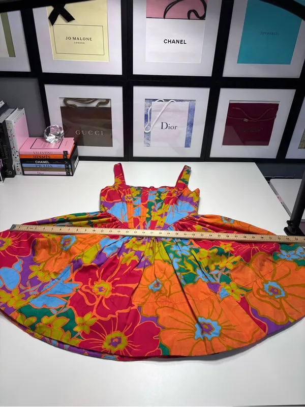 Olivaceous Bright Floral Cotton Sundress in a Vibrant Rich Floral Print NWOT - Image 8