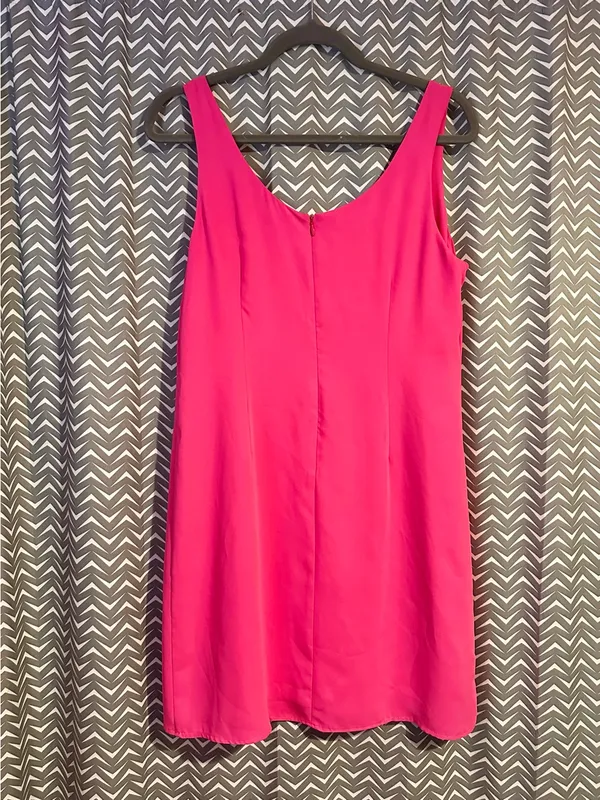 Amanda Uprichard | Selia Mini Dress Pink Lacquer, Large - Image 6