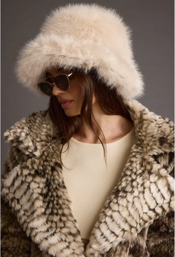 Bucket down cream faux hat 12th tribe - Image 2