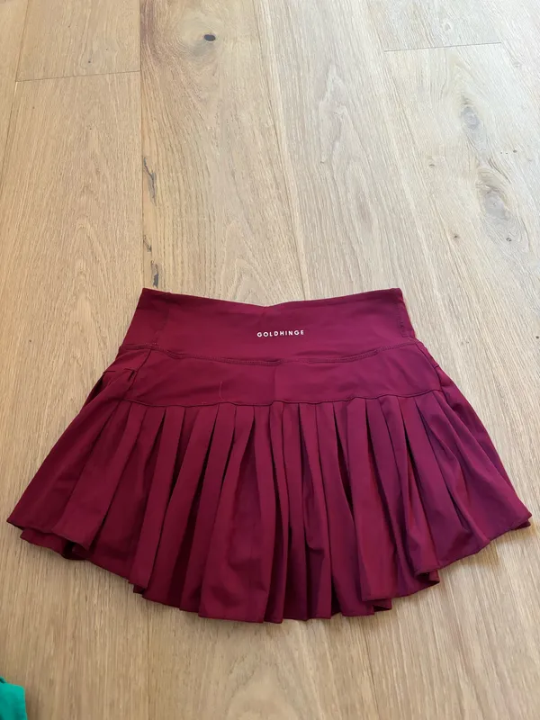 Gold Hinge Skirt Tennis Pleated Small - Image 2