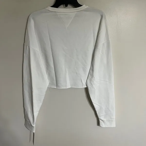 Tommy Hilfiger‎ Sport Womens XL White Cropped Sweatshirt Flag Logo TP2T0257 NEW - Image 9