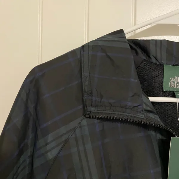 NEW Wild Fable women’s black green plaid zip windbreaker bomber jacket‎ XS - Image 2