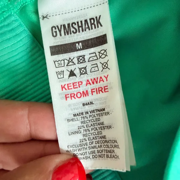 Gymshark Sweat Seamless Longline Sports Bra Emerald Green Size M B4A9L - Image 4