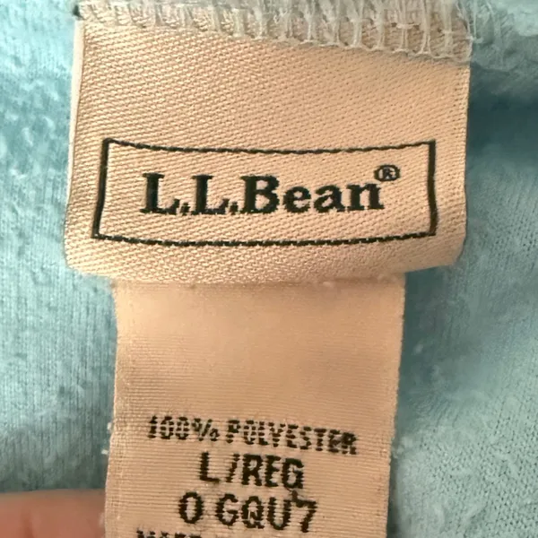 L.L. Bean Lightweight Full Zip Hoodie, Womens Size Large, Light Blue - Image 6